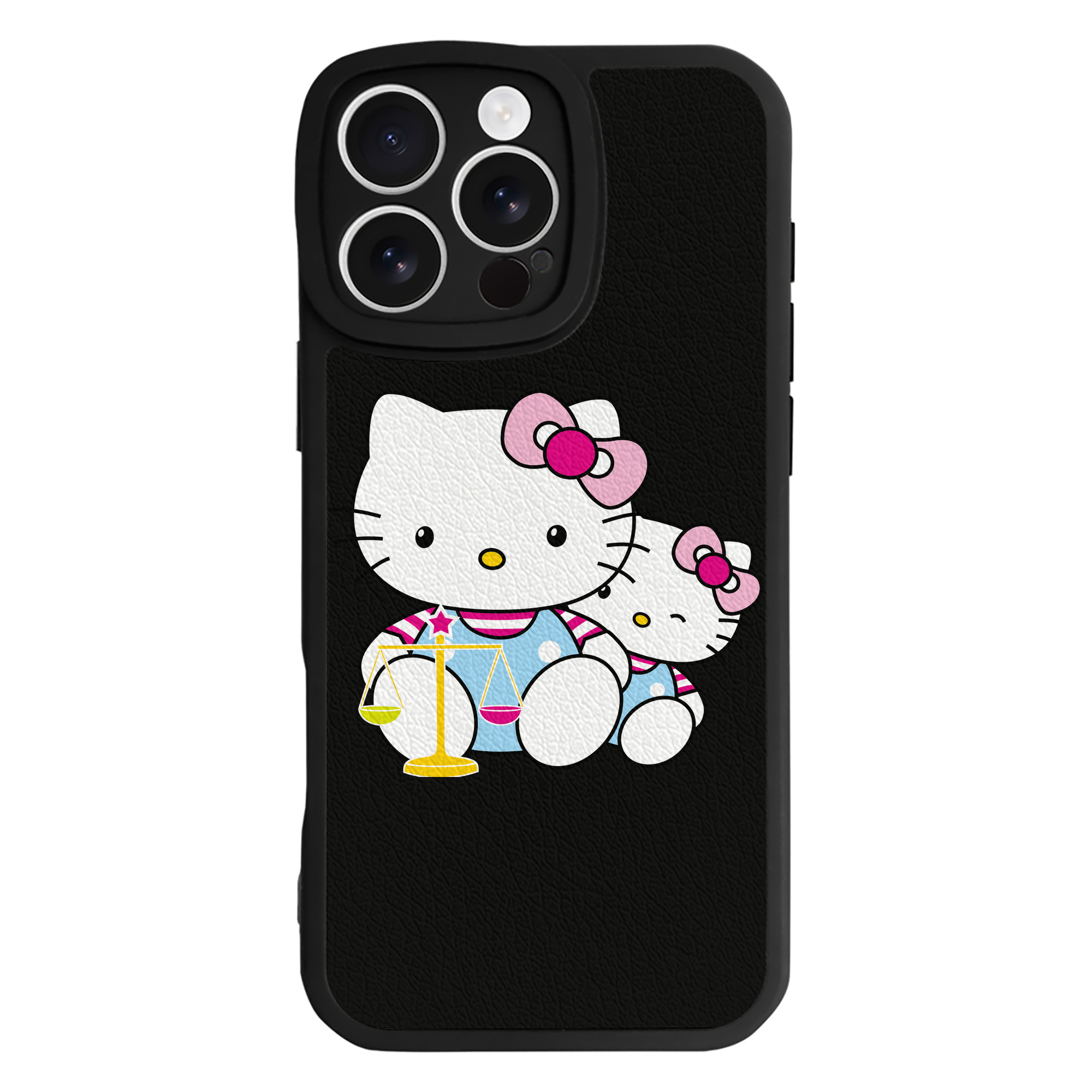（画像用） Hello Kitty ハローキティ 【iPhone 16シリーズ対応】シリコンスマホケース（レザー調） 材質：シリコン